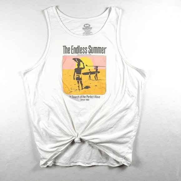 Malibu Shirts Other - Malibu Shirts Mens The Endless Summer Graphic Tank Top White XXL Vintage Surf